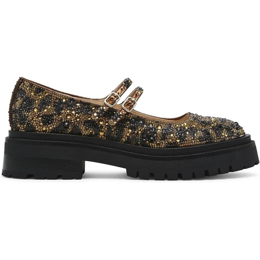 Blue By Betsey Johnson Rico Womens US 8 Brown Rhinestone Mary Jane Shoes RHS5048